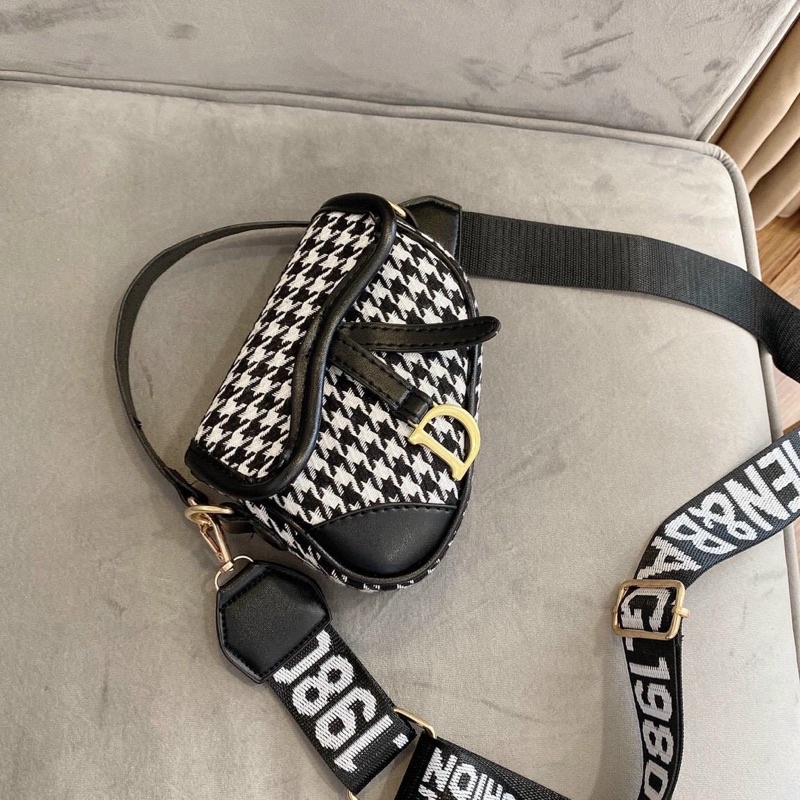 Túi yên ngựa dạ ziczac bản dây to size 17