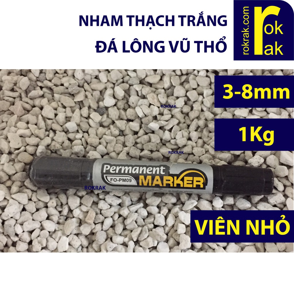 Nham thạch trắng 1Kg Đá pumice Turkey / indo viên nhỏ lọc bể cá thủy sinh, trộn trồng cây sen đá