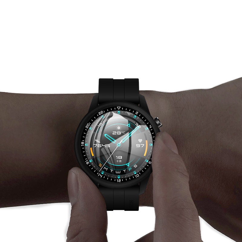 Ốp bảo vệ toàn diện mặt kính cường lực cho đồng hồ Huawei Watch GT2 42mm GT2 46mm