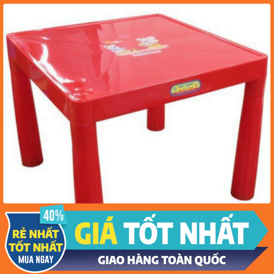 Bàn học mầm non/ ghế nhựa đúc việt nhật ( màu ngẫu nhiên)- Bộ 1 bàn 2 ghế. | BigBuy360 - bigbuy360.vn