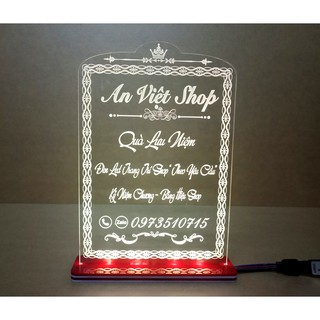 Bảng hiệu Đèn led trang trí shop