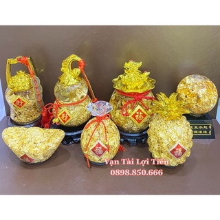 Túi Tiền Vàng, Thỏi Vàng, Cầu, Tỳ Hưu, Dứa, Hồ Lô, Xô Vàng Phong Thủy Hút Tài Lộc