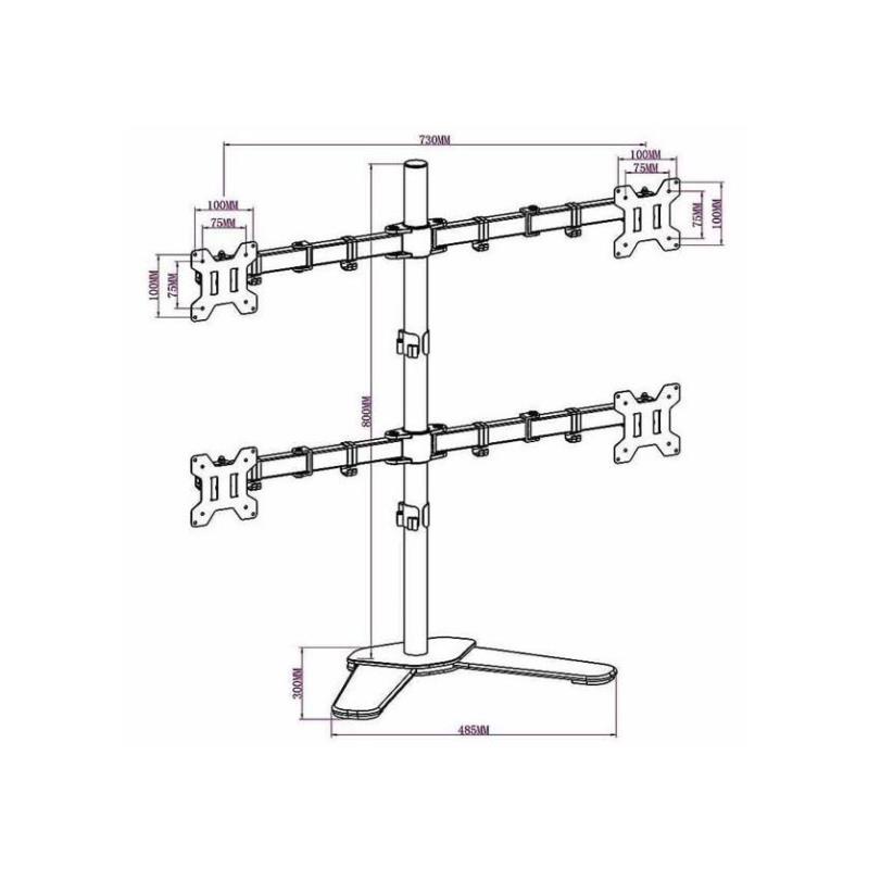 Gía Treo 4 Màn Hình Máy Tính Để Bàn M044 - [ Dùng Cho Màn Hình 14&quot; - 27&quot; ] HÀNG NHẬP KHẨU