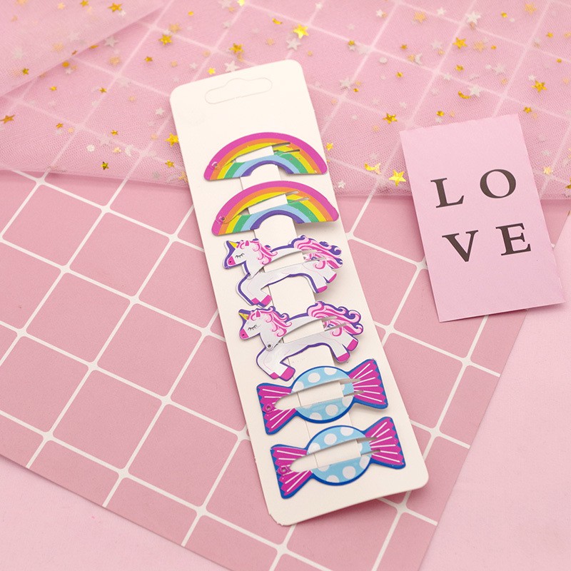 Set 6 kẹp tóc kim tuyến cho bé gái