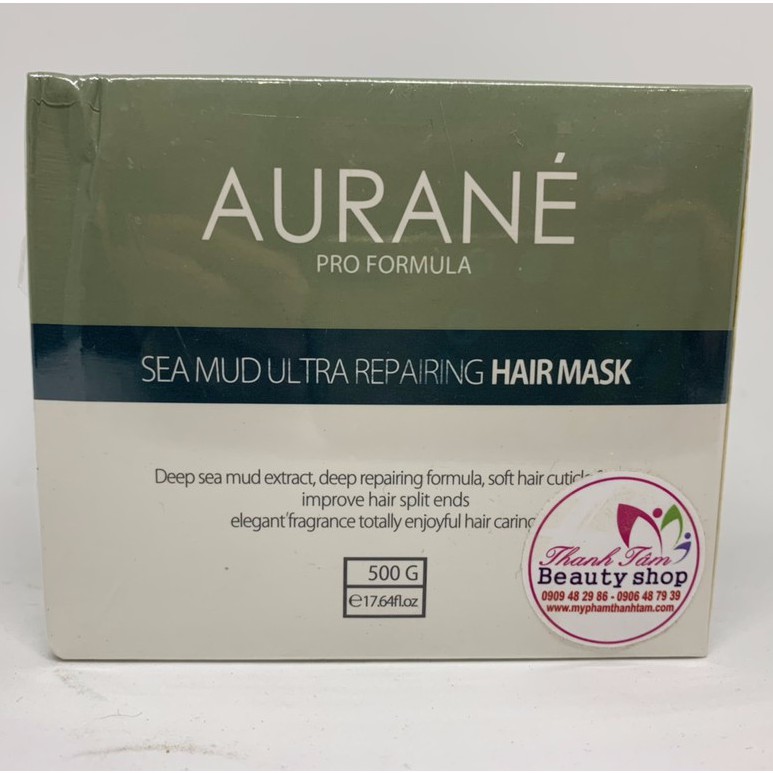 Mặt nạ tái tạo tóc, bảo vệ màu, chống Oxy hóa AURANE Sea Mud Ultra Repairing Mask 500ml
