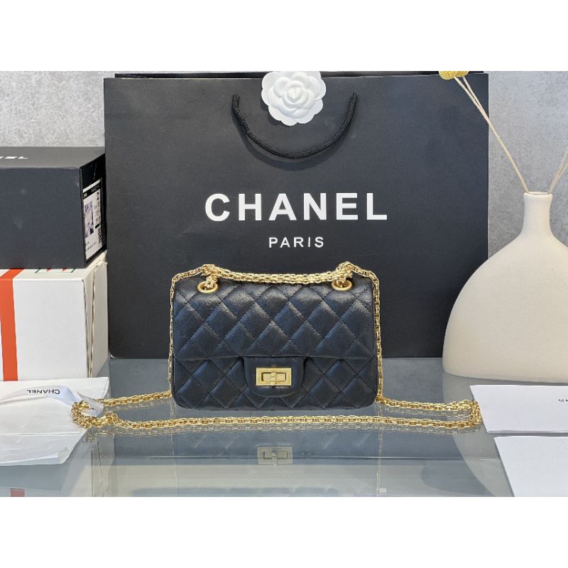 Túi đeo chéo nữ CLASSSIC mini sz20cm da nhám(da thật) bộ khóa mạ vàng đẹp xuất sắc fullbox vip