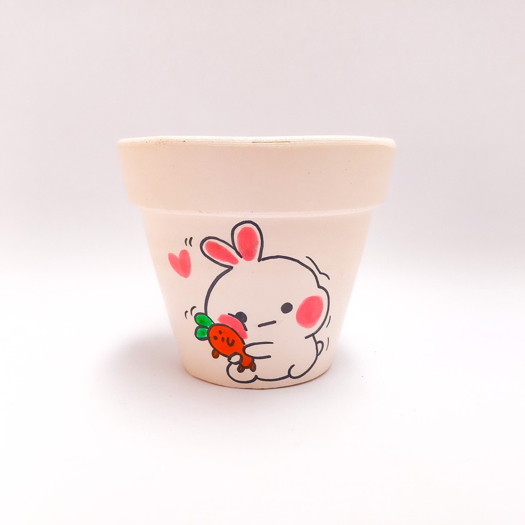 CHẬU ĐẤT NUNG VẼ 7CM