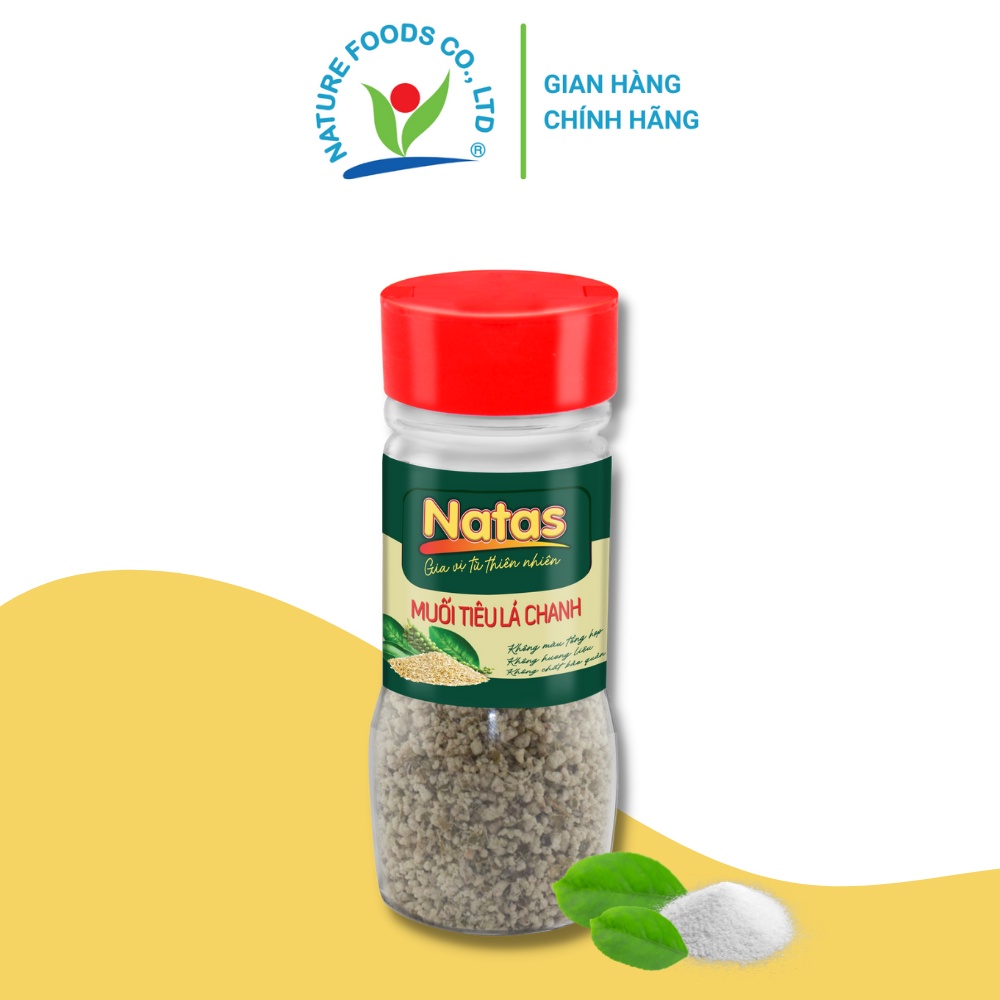 Muối tiêu lá chanh Natas Hũ 65g