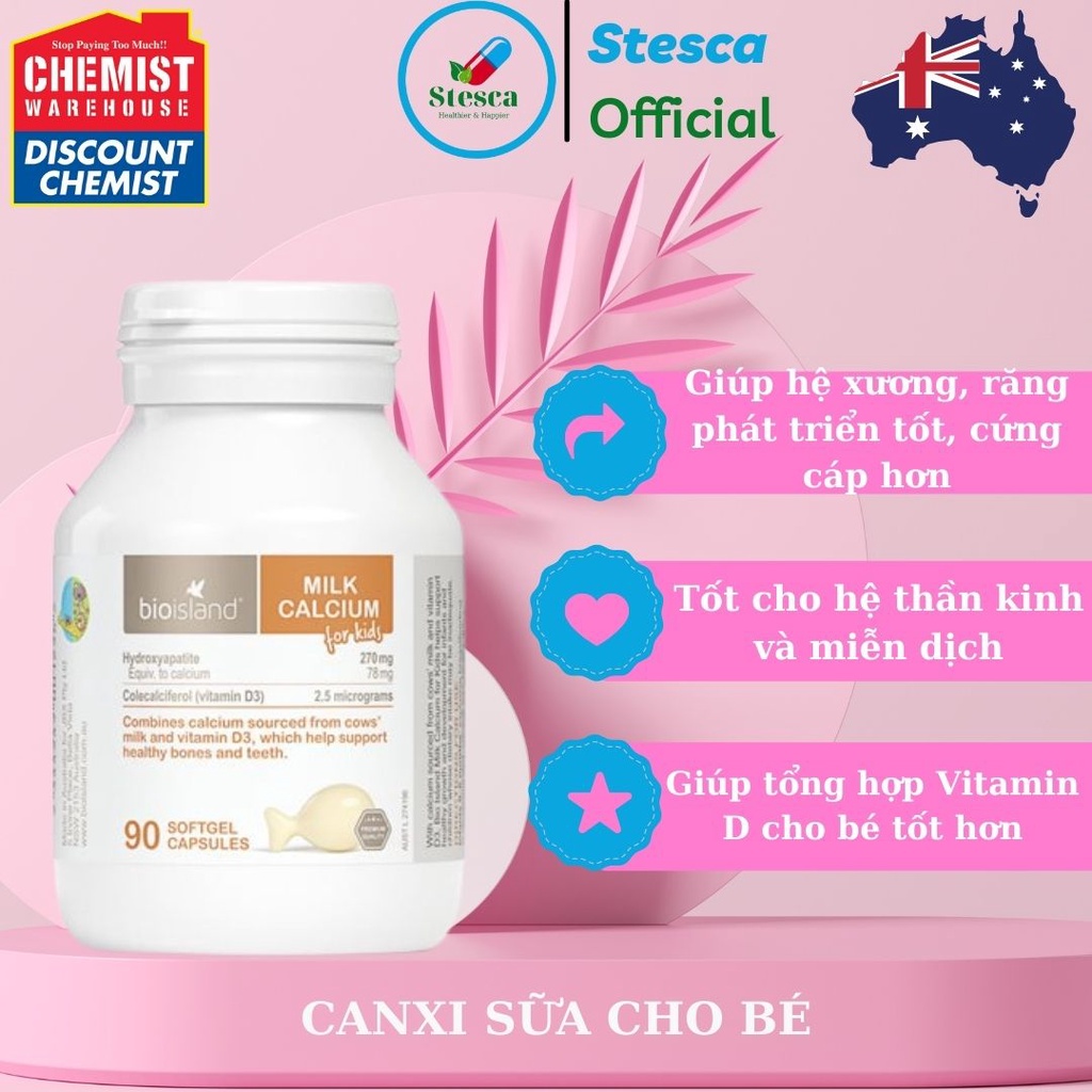 Canxi Sữa Bio Island Milk Calcium Úc tăng chiều cao cho bé ( Canxi Bio)