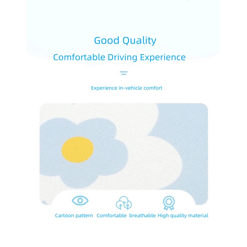 Gối Tựa Đầu, Tựa Lưng Ô Tô Hình Nơ Xanh Xinh Xắn Vải Lụa Lót Bông Mềm Mịn