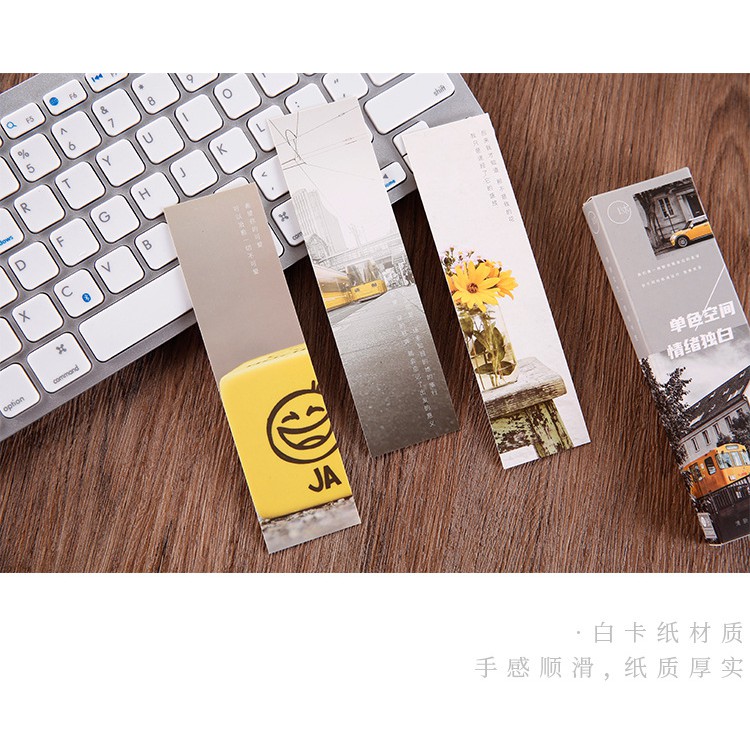 Hộp 30 tấm bookmark đường phố đơn độc