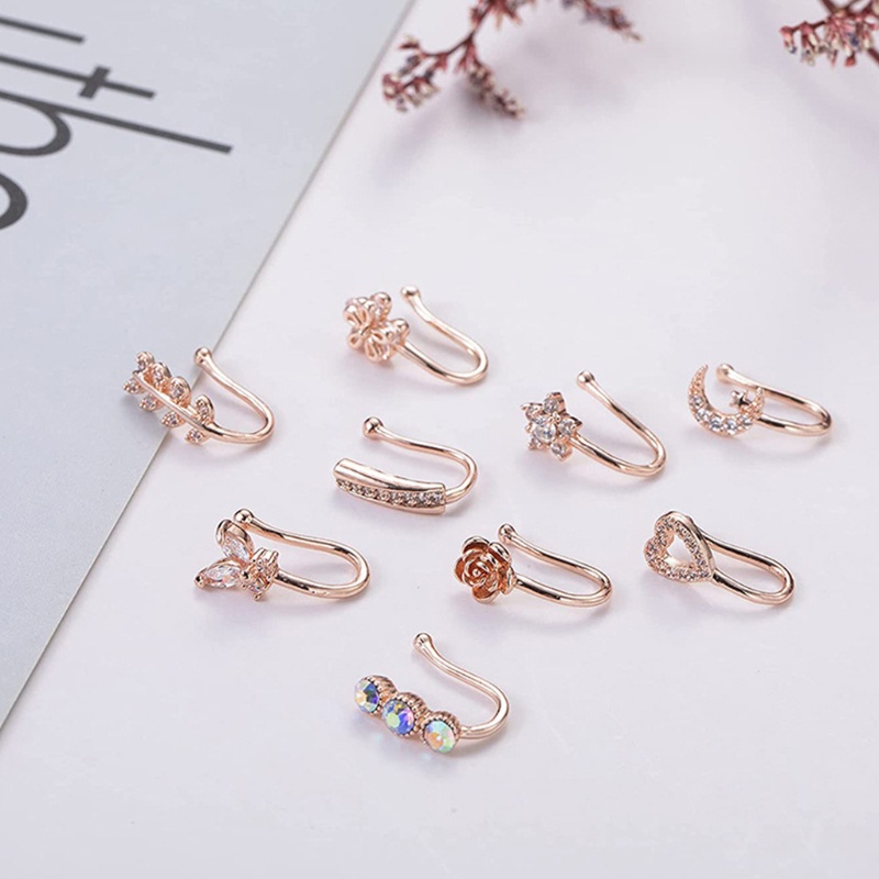 Set 9 khuyên mũi nhiều kiểu dáng thời trang | BigBuy360 - bigbuy360.vn