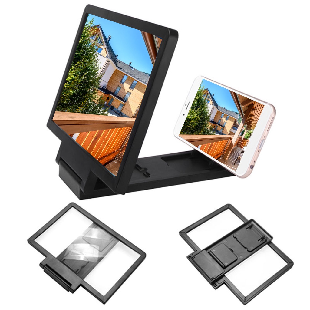 PO-Thoại 8 Inch 3D Có Thể Gập Lại Hỗ Trợ Xem Video / Xem Video,Kính Phóng Đại Màn Hình Điện