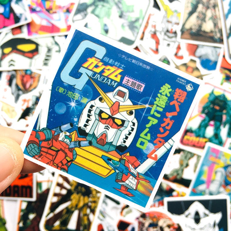 50 Cái Gundam | Anime Sticker laptop trang trí trên tường