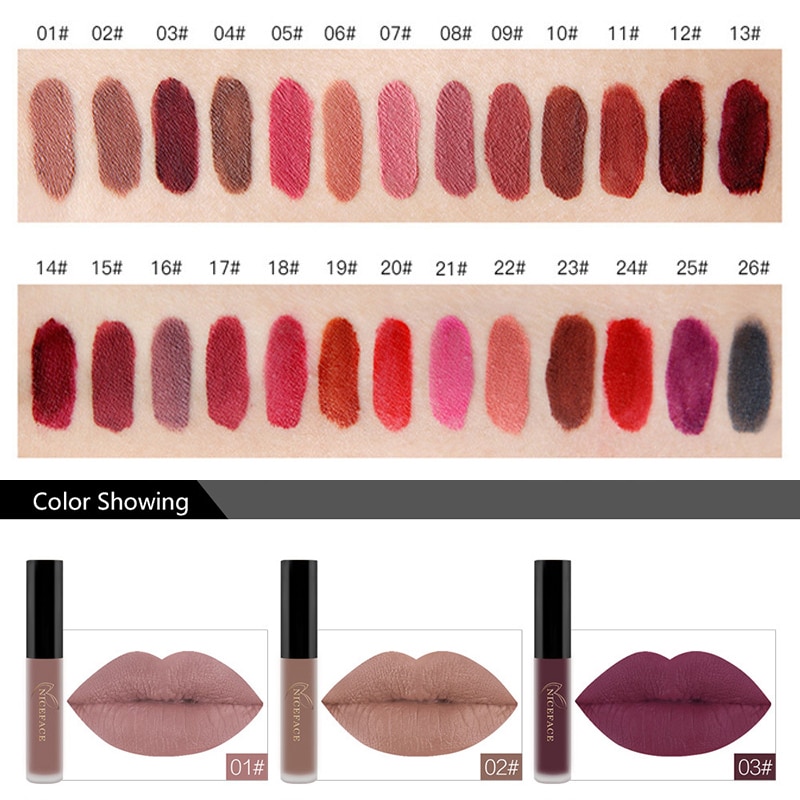 (Hàng Mới Về) Son Kem Lì Không Thấm Nước Lâu Trôi 24 Màu Tùy Chọn | BigBuy360 - bigbuy360.vn