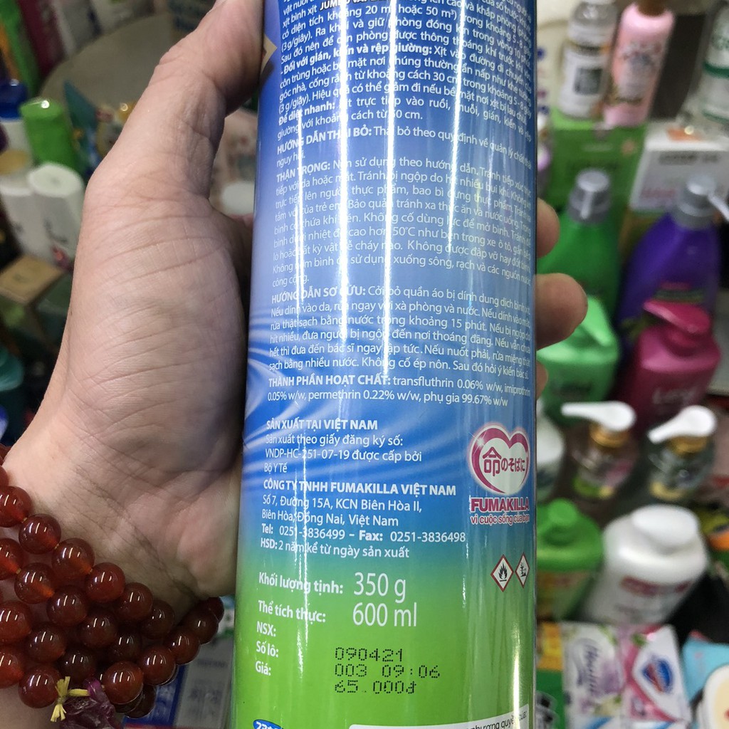 Xịt muỗi JUMBO 600ml ( 4 hương)