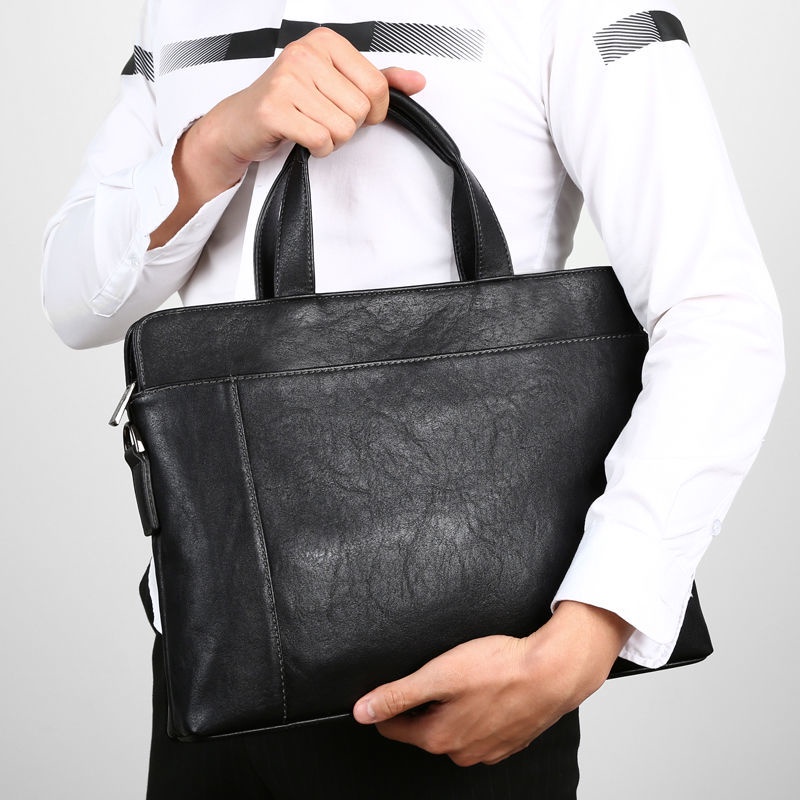 Túi xách da mềm đựng tài liệu khổ A4 chống mòn phong cách doanh nhân cho nam | BigBuy360 - bigbuy360.vn