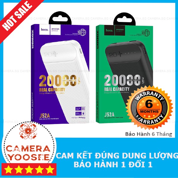 sạc pin dự phòng 20000mah hoco chính hãng-bảo hành 12 tháng