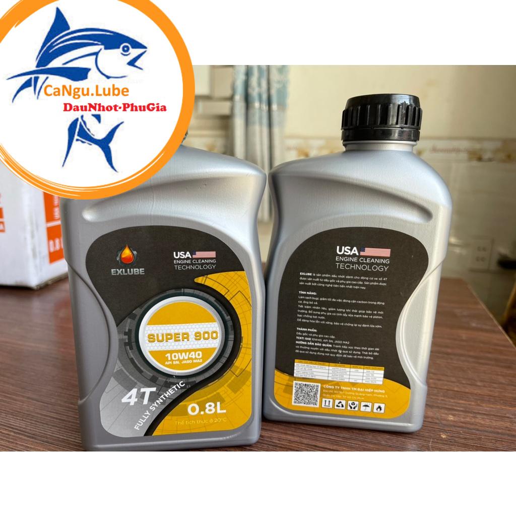 [SIÊU SALE] Nhớt EX super 900 10W40 tổng hợp 100% dùng cho xe máy xe côn tay, nhớt Ex Super 900 10W40 fully 800ml/1L