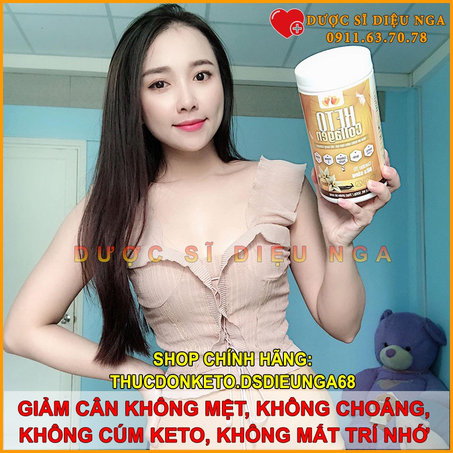 Hàng hot -  Liệu Trình 2 hộp Keto Collagen 500g [Chính Hãng] Bữa ăn KETO GIẢM CÂN SIÊU TIỆN LỢI, giảm cân tại nhà, nhanh