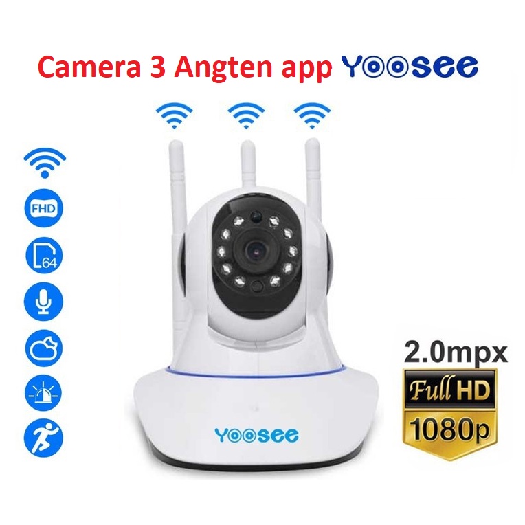 Camera IP Giám Sát Trong Nhà YOOSEE X8100 Full HD 3 Anten