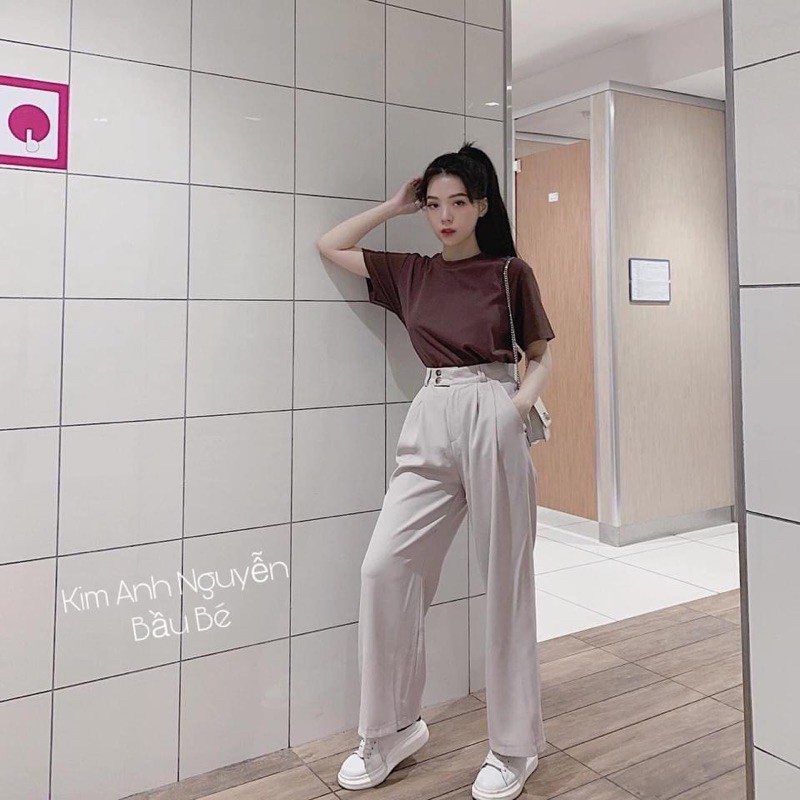 Quần SUÔNG 2 cúc cạp cao mã 286 (kèm ảnh thật, video)