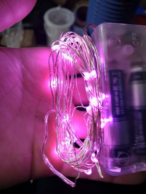 Led dây đom đóm 5m, sd pin 2 AA