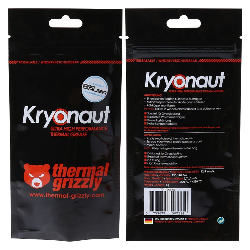 Kem tản nhiệt Thermal Grizzly Kryonaut (1g) chính hãng