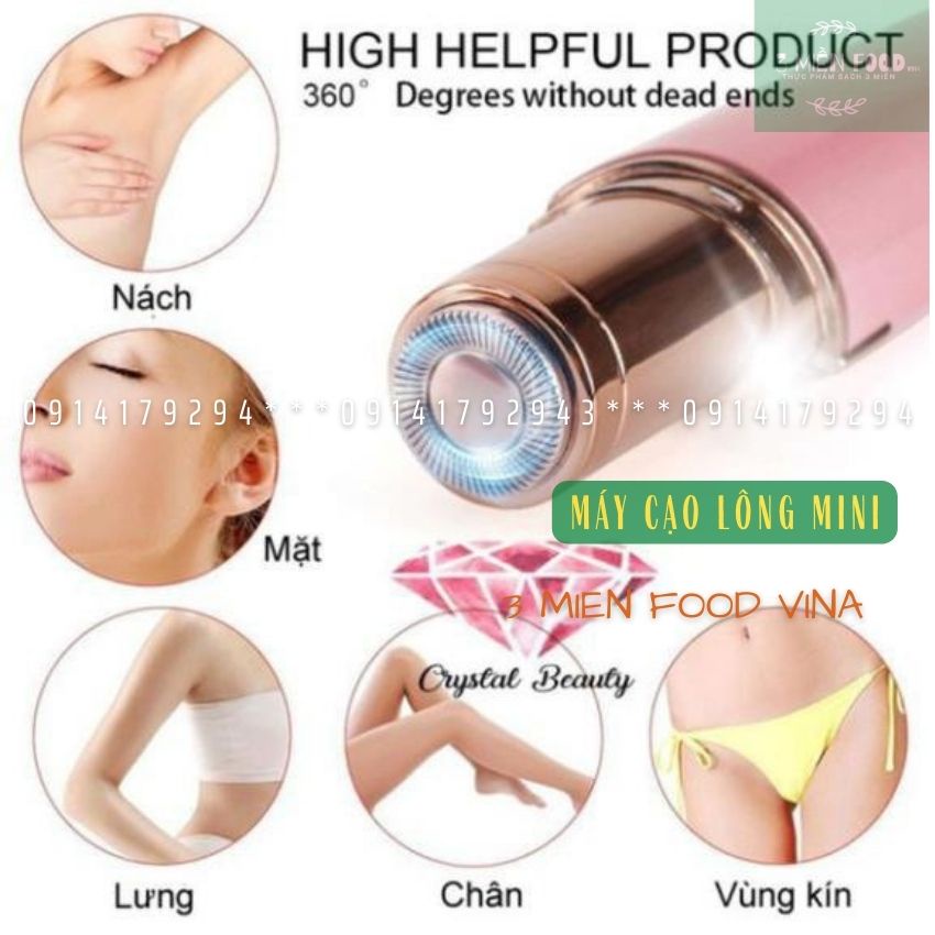 [HCM]Máy cạo lông mini,máy cạo lông vùng kín,máy cạo lông body cho nam nữ,Máy cạo lông FLAWLLESS -3 miền food vina