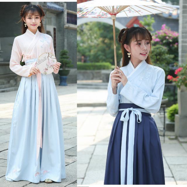 Bộ đồ cổ trang nữ thắt eo Đường trang Hán Phục thêu cực đẹp