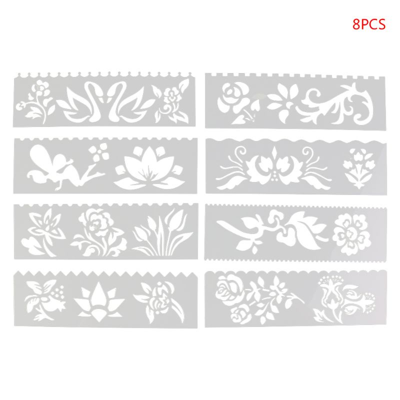 Set 8 thước nhựa vẽ tranh DIY cho bé