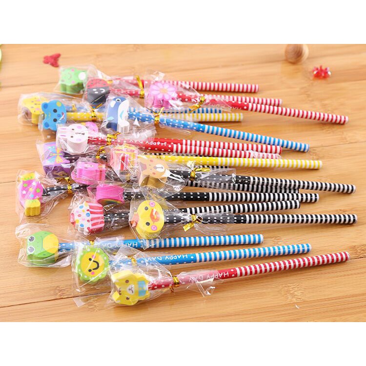 Bút Chì Gỗ Đầu Tẩy Nhiều Hình Ngộ Nghĩnh