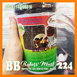 Cốm Socola CHOCOLATE dài Rainbow Decor PREMIER WIN - Hủ 500gr