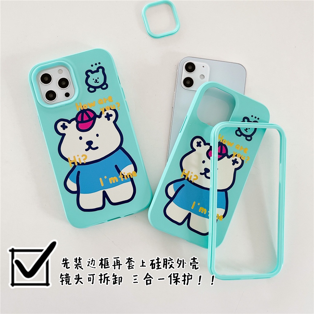 Ốp điện thoại TPU dẻo họa tiết ba trong một cho APPLE iPhone 12 Pro Max 12 Pro 12 11 Pro Max 11 Pro 11 XS Max XR XS X 8 Plus