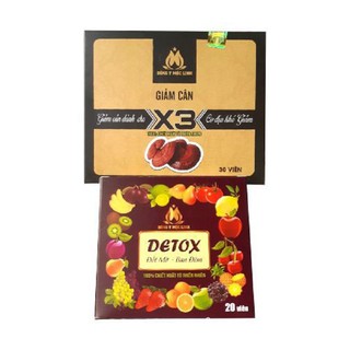 Giảm cân X3 Mộc Linh Mẫu Mới - Trà Giảm cân X3 - Giảm cân X3 Đông Y Mộc Linh - Tặng kèm 20v detox ban đêm
