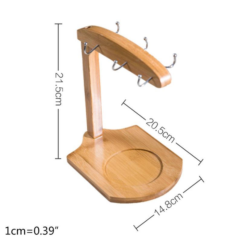 Giá Đỡ Cốc Bằng Gỗ Tre Tiện Dụng Và Bền