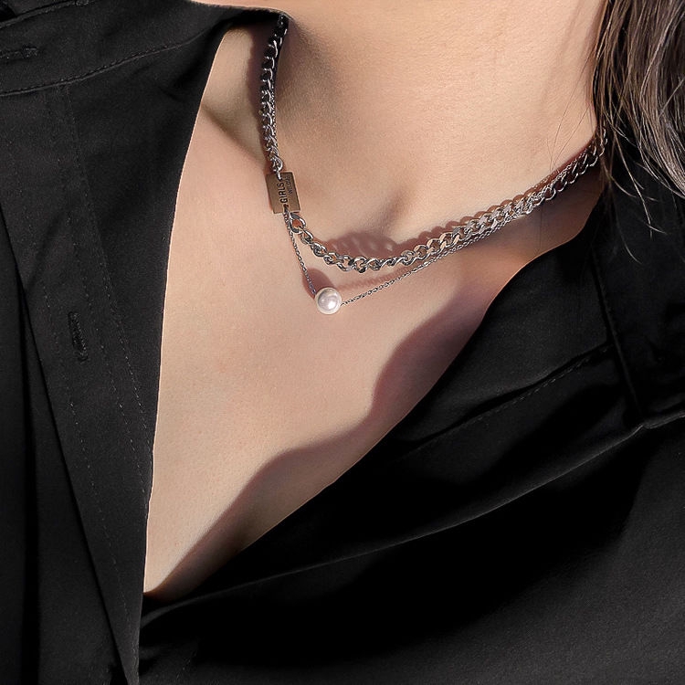 Dây chuyền đính hạt ngọc trai phong cách retro thời trang