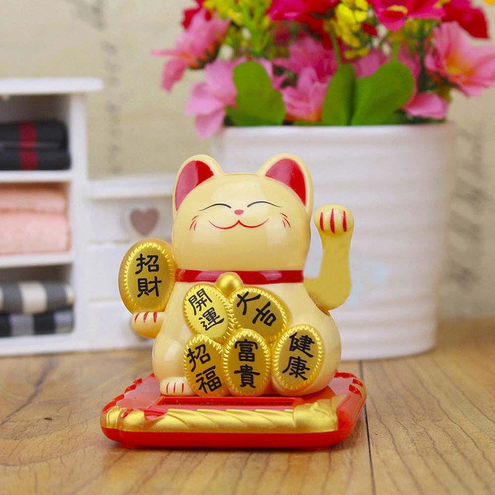 1 Tượng Mèo Thần Tài Trung Hoa Dễ Thương Trang Trí Nội Thất / Xe Hơi