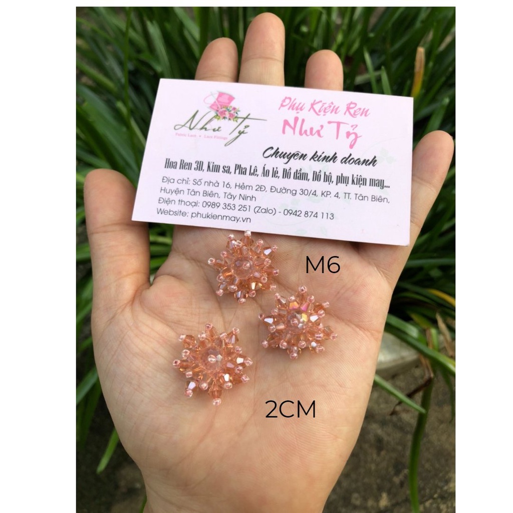 [Ảnh thật] [Có sẵn] combo 10 nhụy hoa kết đá pha lê 3cm