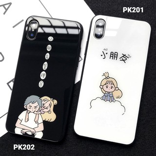 [ Freeship từ 50K] Ốp kính hình đôi nam nữ cute - iPhone 6/6S - 6 Plus/ 6S Plus - 7/ 8 - 7 Plus/ 8 Plus - X/ XS/ XS Max