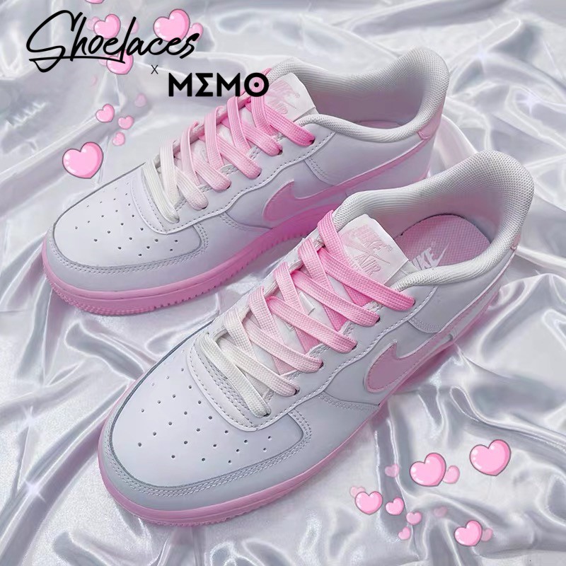 Dây Giày Custom Nike Airforce1 Pink Ombre  Spring Xuân 2021