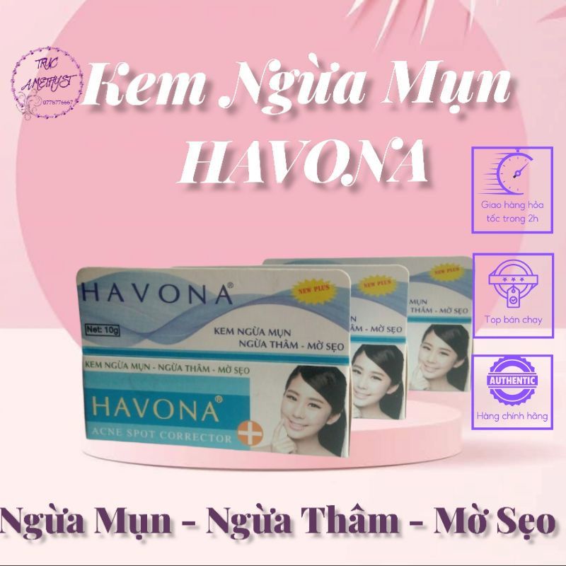 COMBO 3 HỘP KEM NGỪA MỤN THÂM DỊ ỨNG HAVONA (NEW)