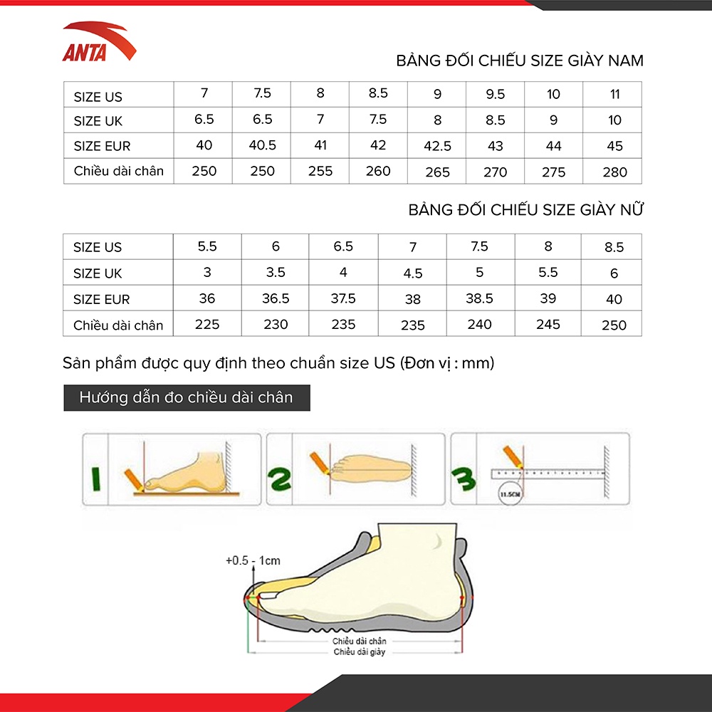 Giày chạy thể thao nam nữ Running Shoes Anta Hydro 812125570-3