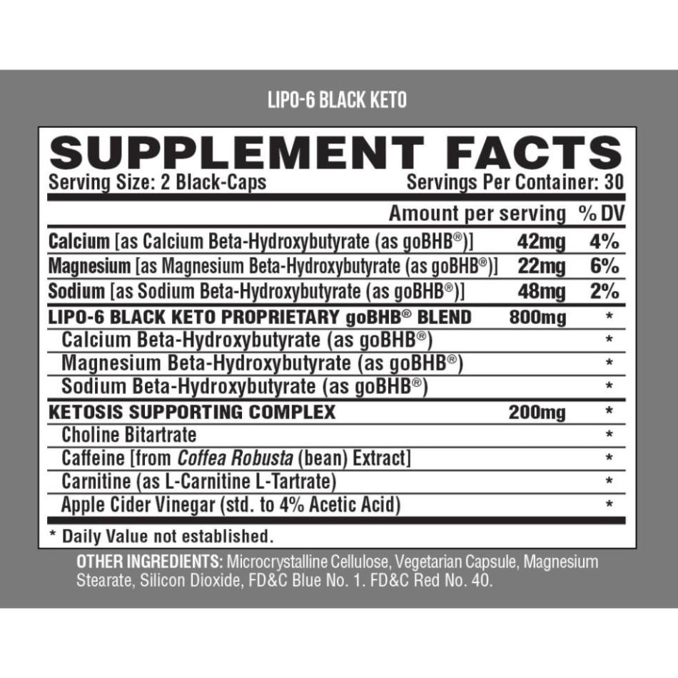 Lipo 6 Black Keto Hỗ Trợ Chuyển Hóa Mỡ Thành Năng Lượng Giúp Đốt Mỡ Giảm Cân An Toàn Nutrex Lipo6 Black Keto 60 Viên