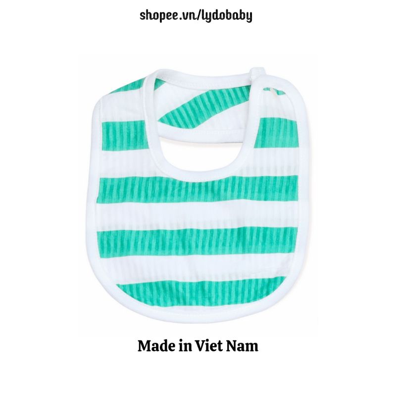 Yếm cho bé gái bé trai 2 lớp cotton hữu cơ mỏng nhẹ mát dùng mùa hè size từ 6 tháng 12 tháng đến 3 tuổi