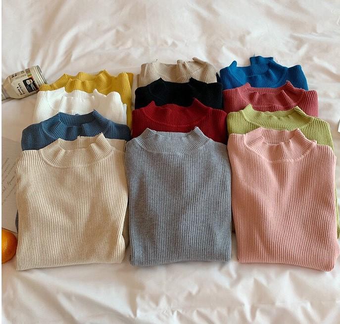 Áo Len Giữ Nhiệt Nữ Cổ 3 Phân Chất Len Tăm Tàu Mềm Mịn | BigBuy360 - bigbuy360.vn