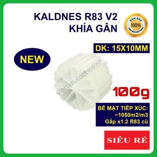 100g Hạt lọc kaldnes khía gân 12 cánh đệm vi sinh - vật liệu lọc