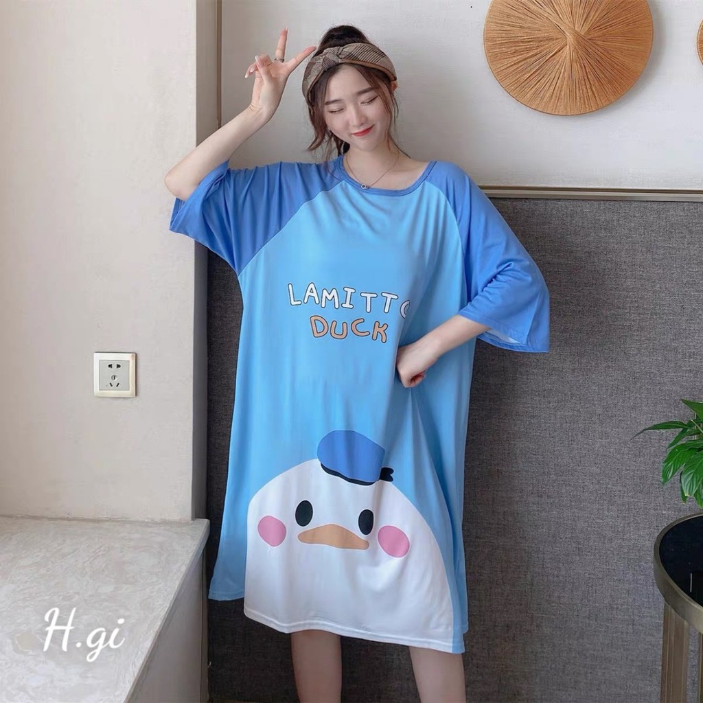 Váy Ngủ Cotton Giấy Họa Tiết Hoạt Hình Đáng Yêu_ Hottrend 2021 | BigBuy360 - bigbuy360.vn