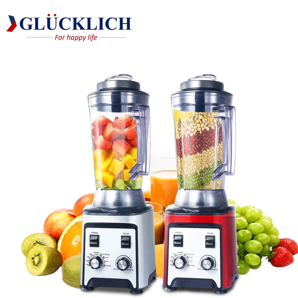 Máy xay sinh tố công nghiệp GLUCKLICH 5L 2200W GL-403D- Thương hiệu GLÜCKLICH của Đức- Nhiều chức năng