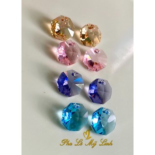 10 viên pha lê Swarovski 8-10mm dĩa bay lục giác